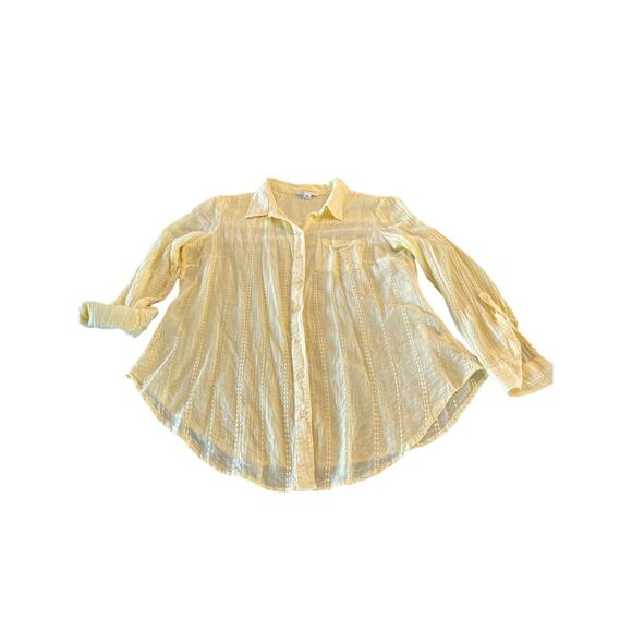 Westport ladies button up yellow L long sleeve 100% Cotton - Picture 3 of 10